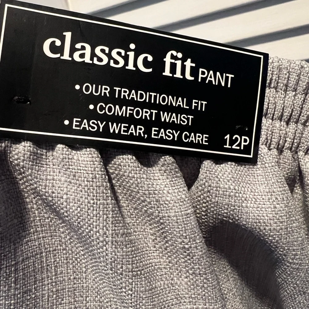 Alfred Dunner Petite Gray Trousers - Picture 5 of 6